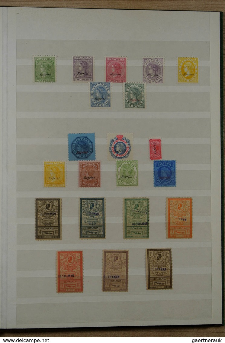Alle Welt: 1891/1940 (ca.): Stockbook With Mostly Mint Hinged Stamps Of Various Countries, Including - Sammlungen (ohne Album)