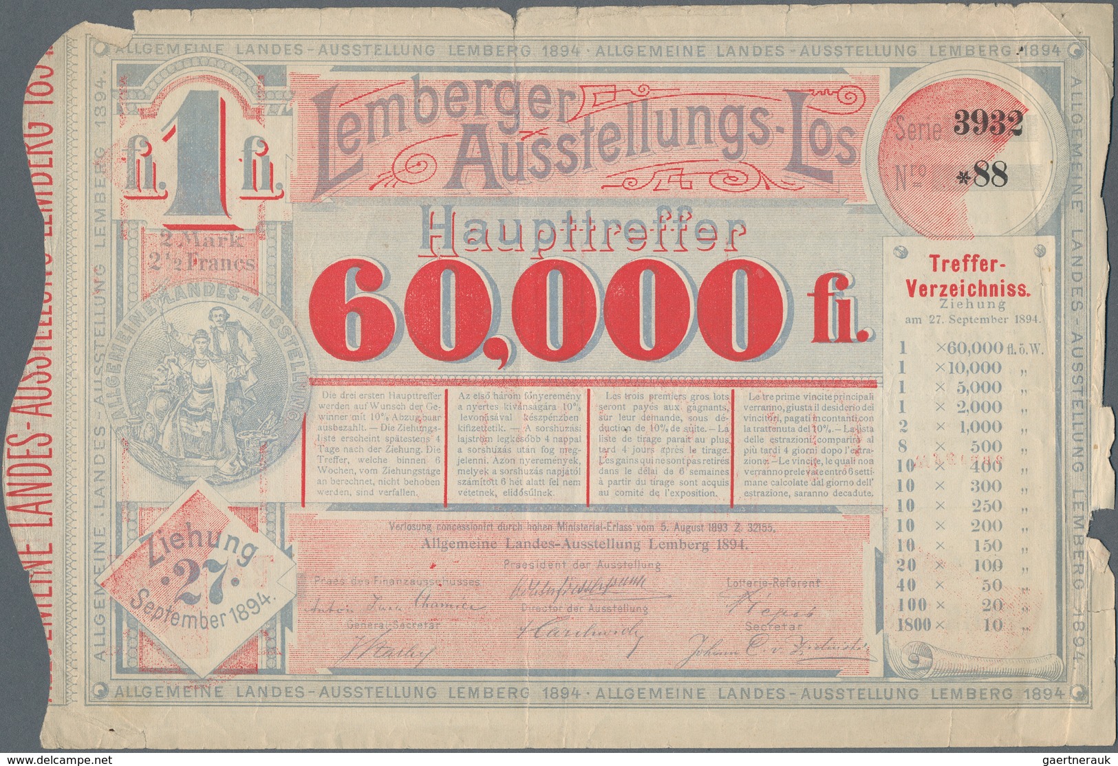 Alle Welt: 1900/1970 Appr. Fine Lot Of Lottery Tickets Some Very Artistic. Tickets Seen From Austria - Sammlungen (ohne Album)