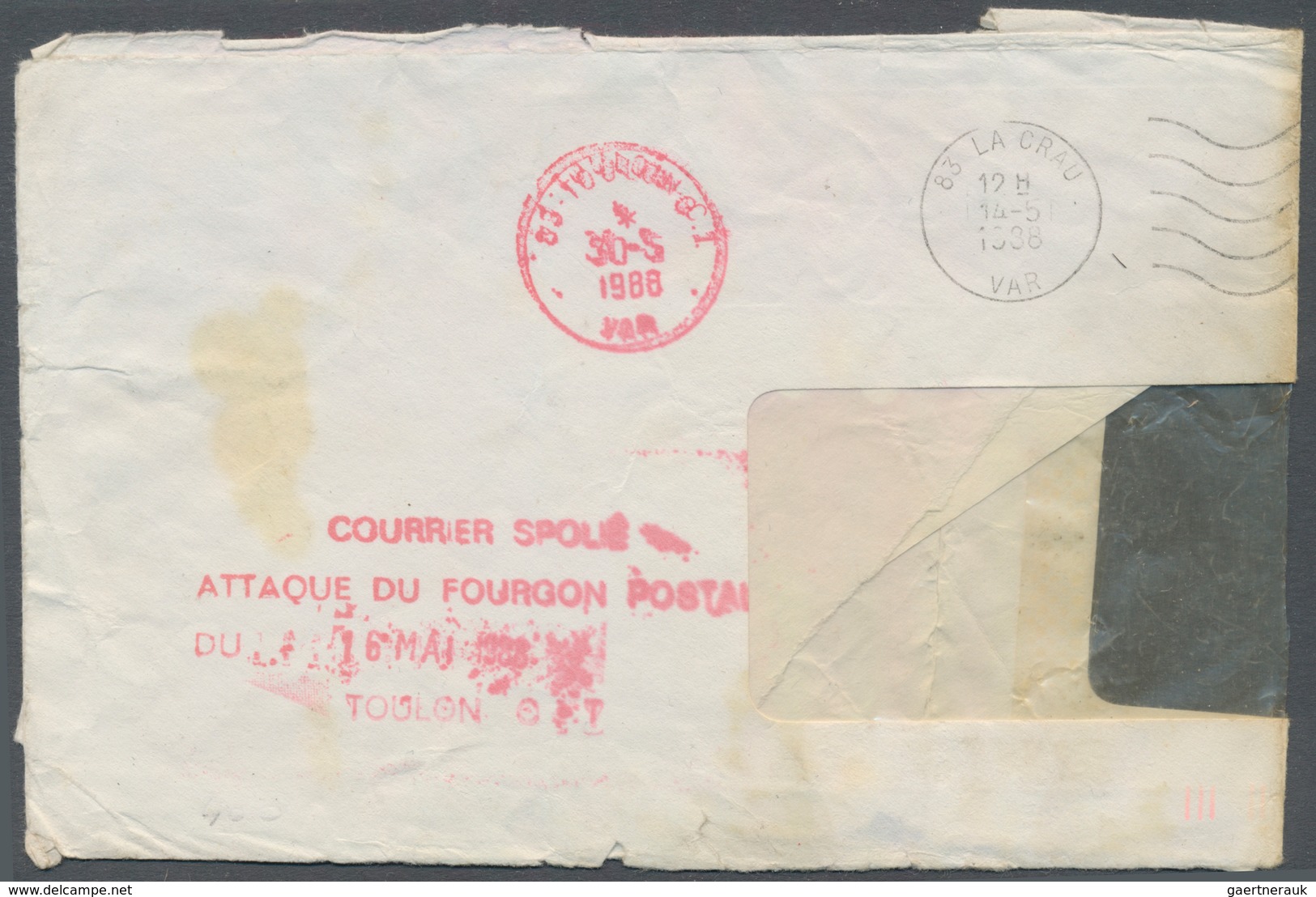 Alle Welt: 1910/1988, Lot Of 22 Covers/cards With Special Features Like Damaged In Handling, Postall - Sammlungen (ohne Album)