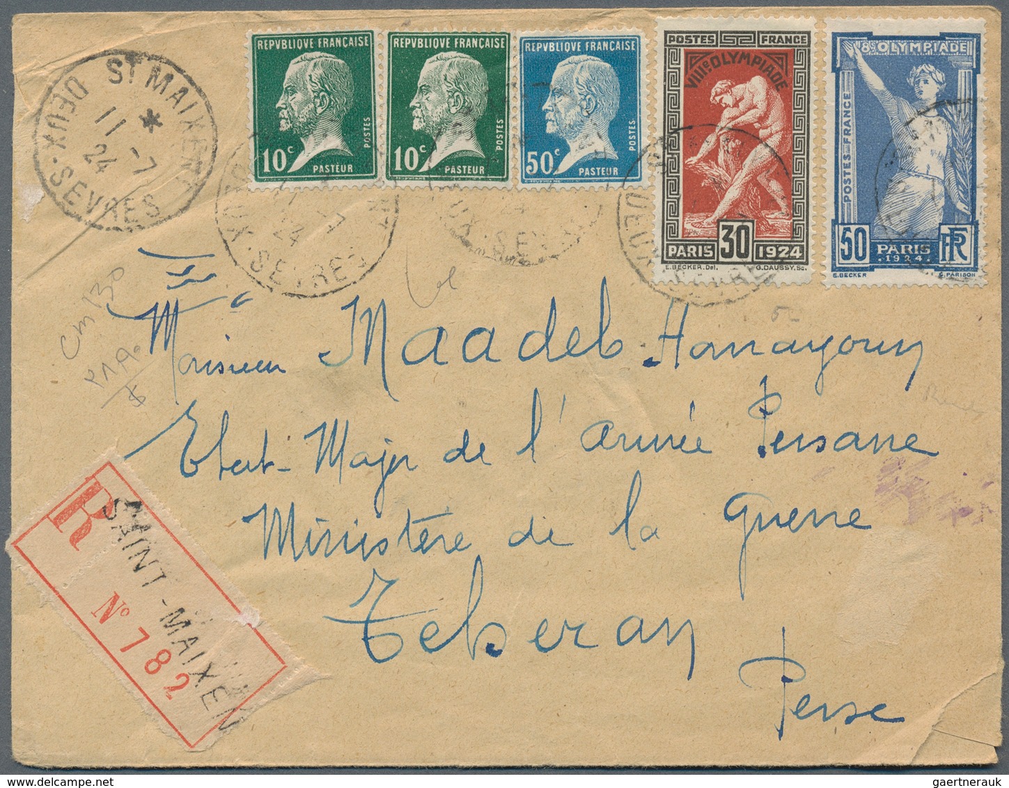 Alle Welt: 1920's-50's Ca.- Destination PERSIA: About 60 Covers, Postcards And Postal Stationery Ite - Sammlungen (ohne Album)