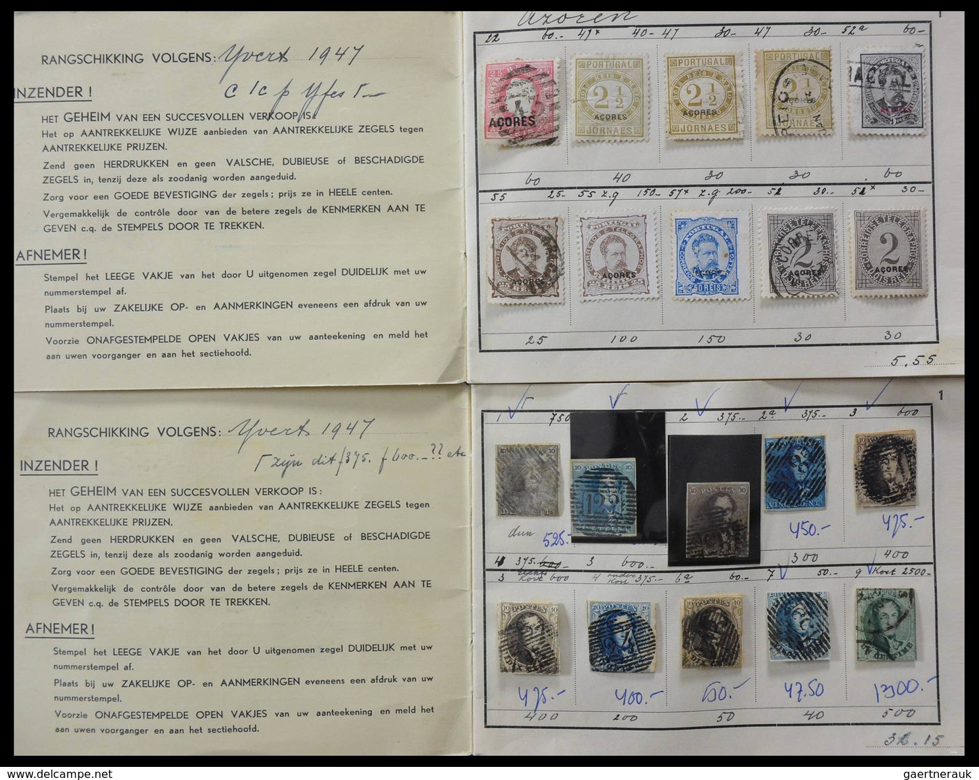 Alle Welt: Incredible lot of ancient approval booklets from 1947, all very wellfilled, offered intac