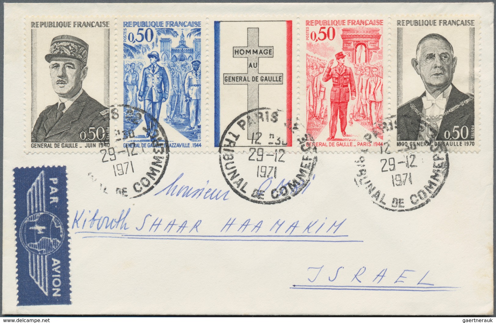 Alle Welt: 1950/1980 (ca.), correspondence to ISRAEL, lot of apprx. 160 covers incoming from Switzer