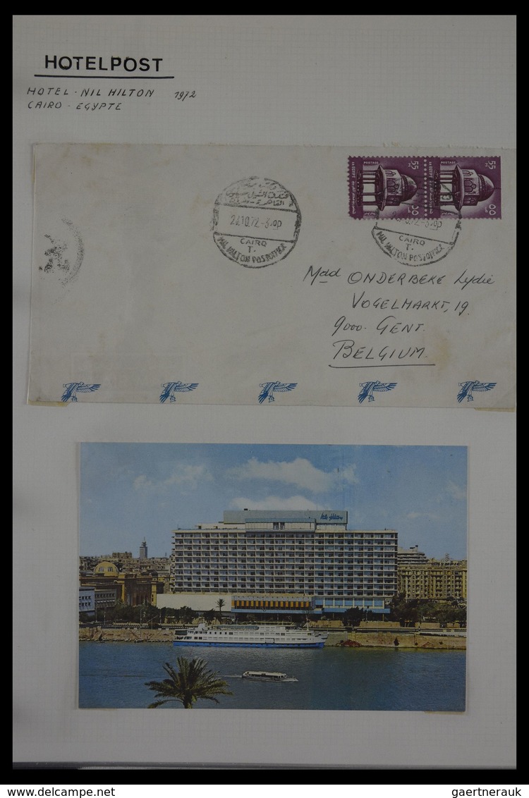 Alle Welt: Nice Collection Of Ca. 60 Older Covers And Cards, Sent From Various Hotels Around The Wor - Verzamelingen (zonder Album)