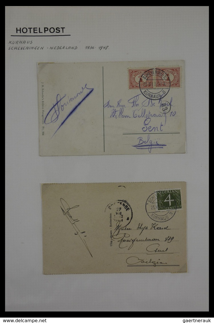 Alle Welt: Nice collection of ca. 60 older covers and cards, sent from various hotels around the wor