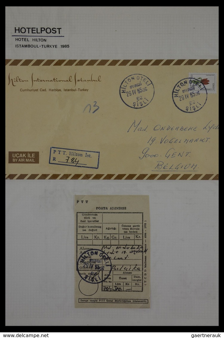 Alle Welt: Nice collection of ca. 60 older covers and cards, sent from various hotels around the wor