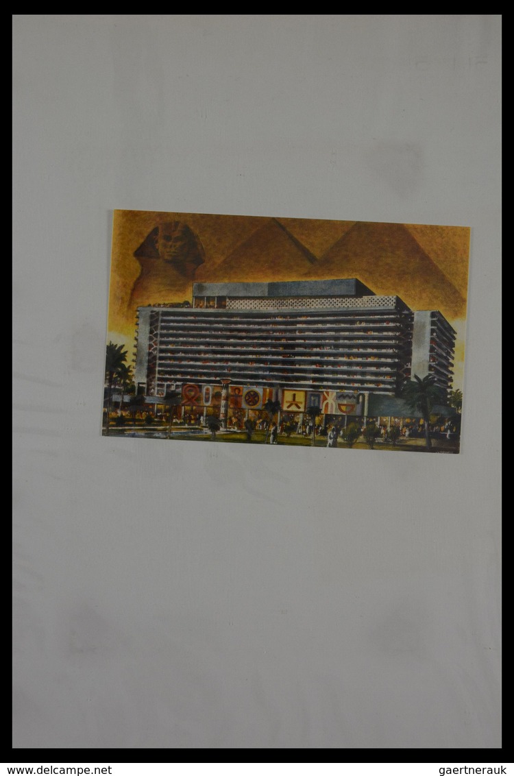 Alle Welt: Nice collection of ca. 60 older covers and cards, sent from various hotels around the wor