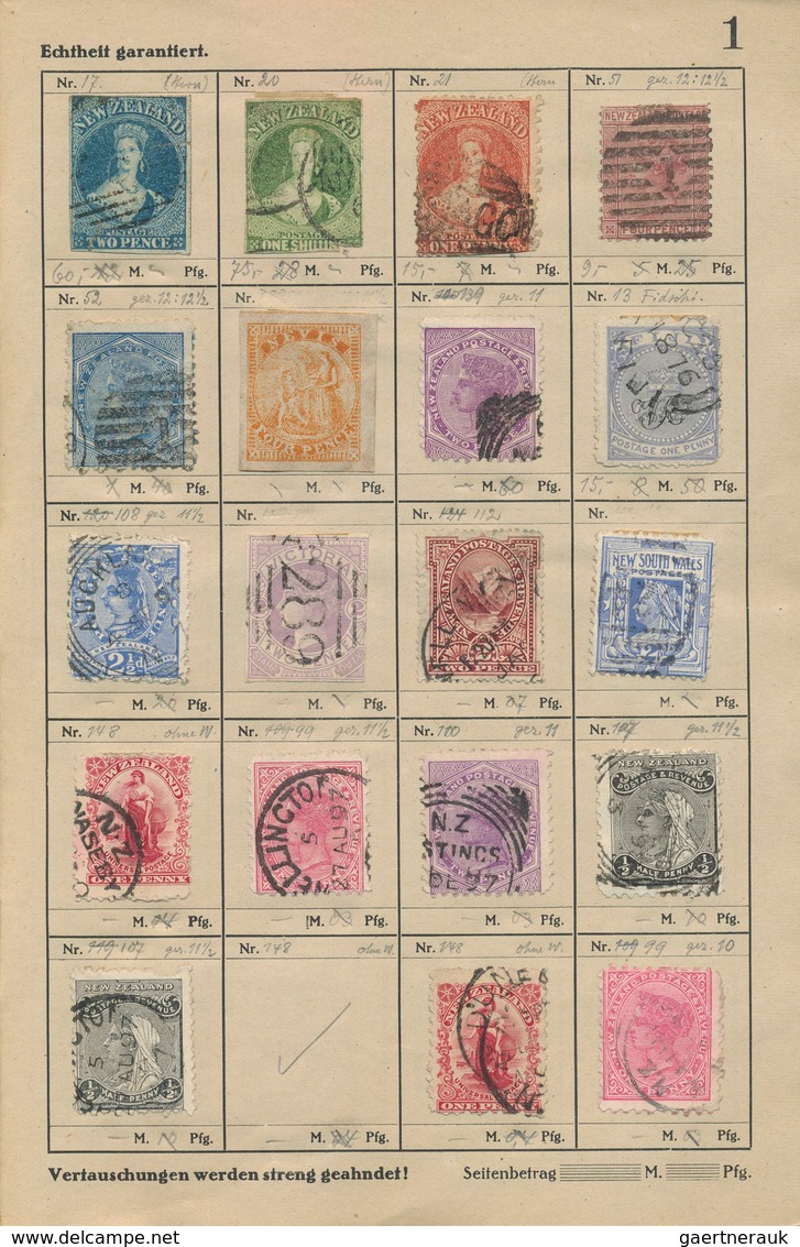 Übersee: 1850/1900 (ca.), Assortment Of Nearly 300 Stamps In An Ancient Approval Book, Comprising A - Sonstige & Ohne Zuordnung