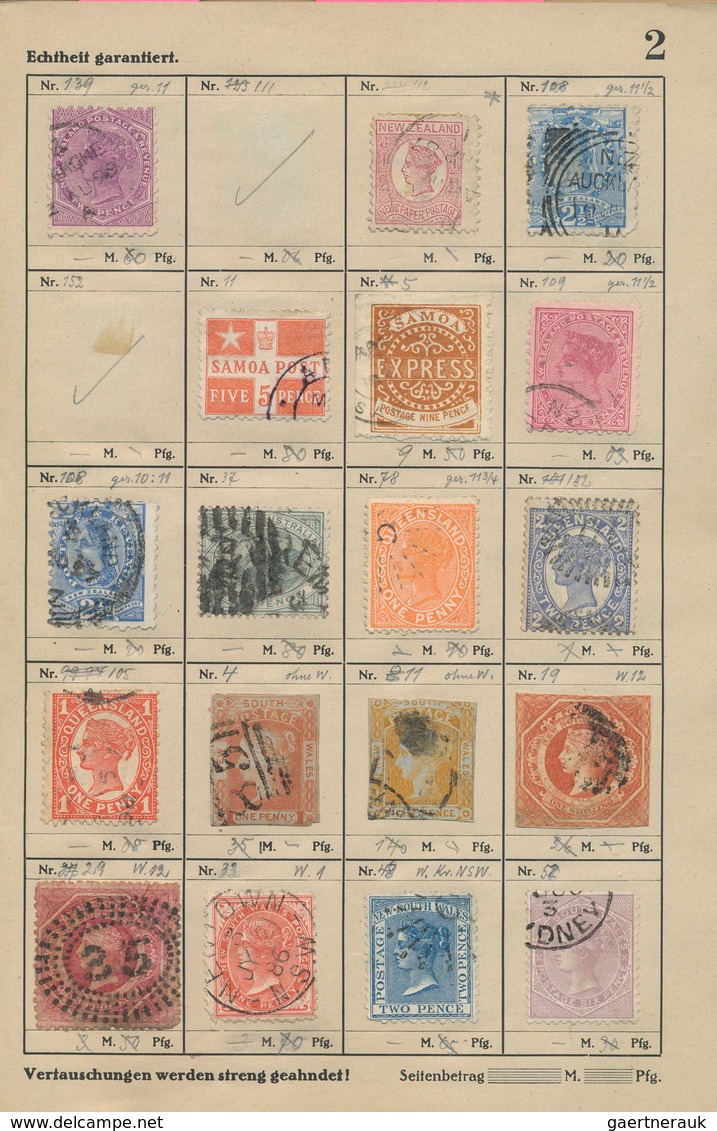 Übersee: 1850/1900 (ca.), Assortment Of Nearly 300 Stamps In An Ancient Approval Book, Comprising A - Sonstige & Ohne Zuordnung