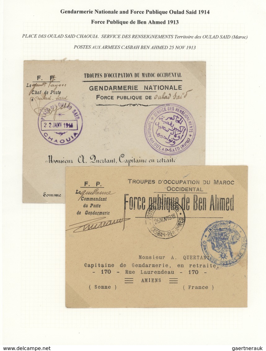 Afrika: 1895/1950 (ca.), POSTAL HISTORY/CULTURE OF MOROCCO, a magnificient collection of apprx. 1.40