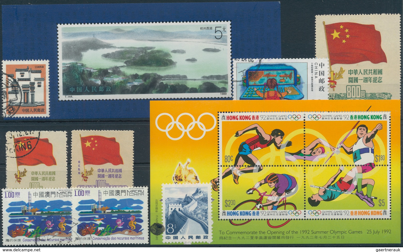 Asien: 1900/1990 (ca.), Balance On Stockcards, Comprising China, Hongkong, Japan, Taiwan, Viewing Ad - Sonstige - Asien