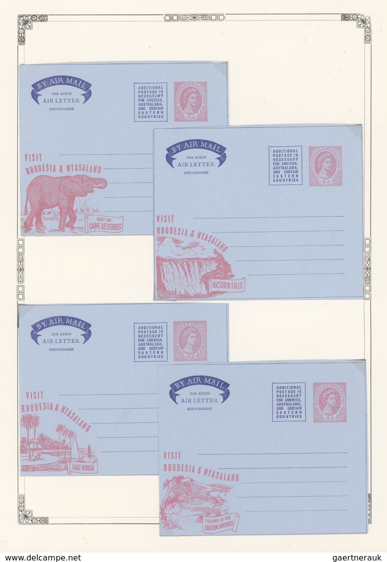 Britische Kolonien: 1935/1958 ca., AIR LETTERS and AIRMAIL STATIONERIES, comprehensive collection wi