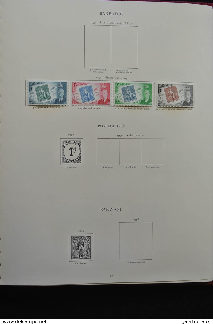 Britische Kolonien: 1937/1952: Extensive, MNH, mint hinged and used (partly stuck to paper) collecti