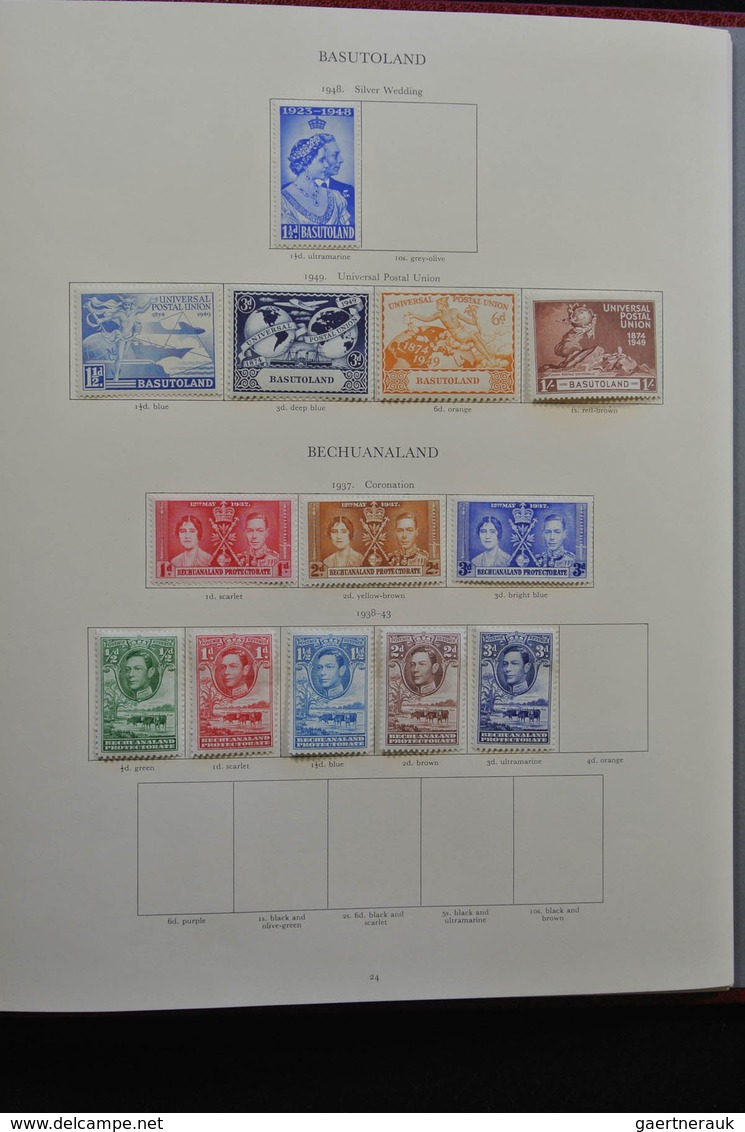 Britische Kolonien: 1937/1952: Extensive, MNH, mint hinged and used (partly stuck to paper) collecti