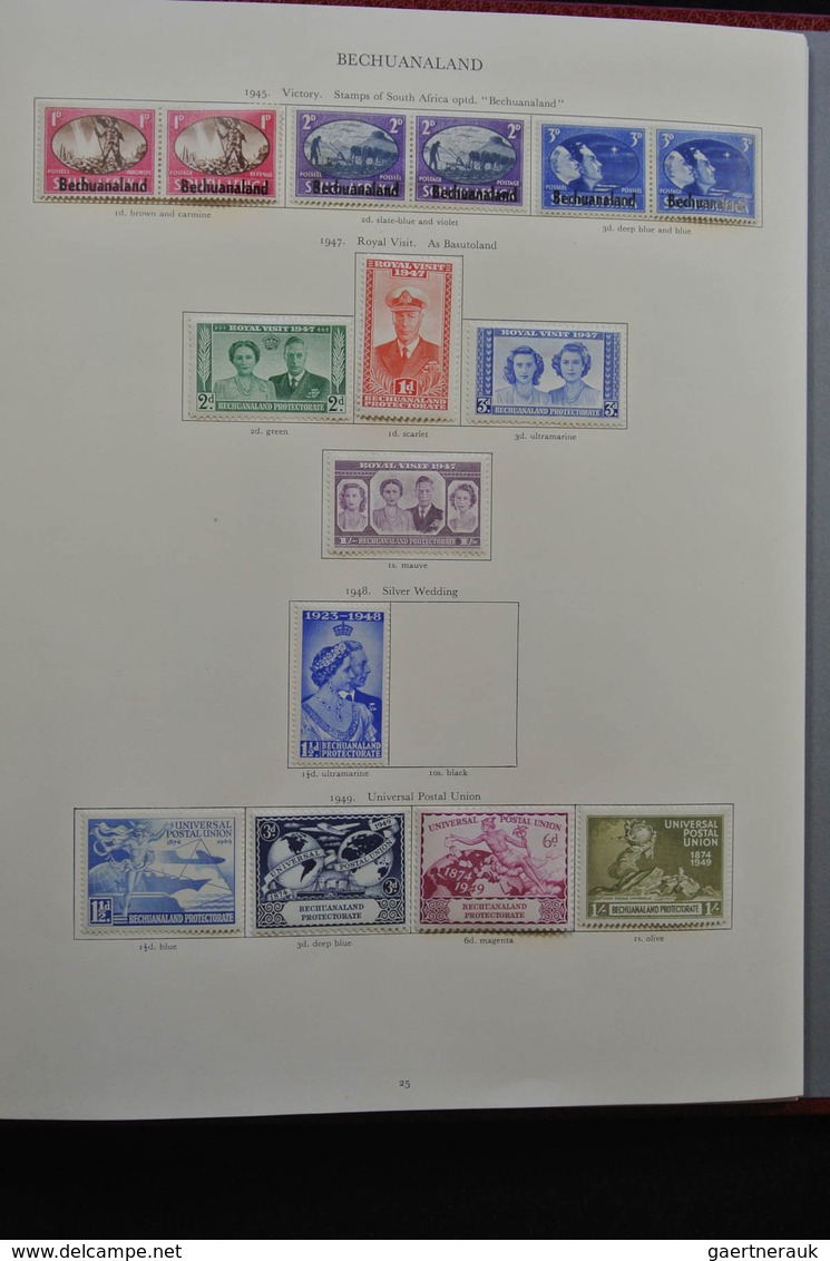 Britische Kolonien: 1937/1952: Extensive, MNH, mint hinged and used (partly stuck to paper) collecti