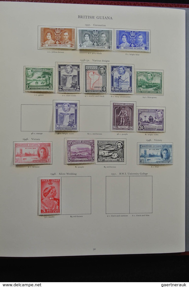 Britische Kolonien: 1937/1952: Extensive, MNH, mint hinged and used (partly stuck to paper) collecti