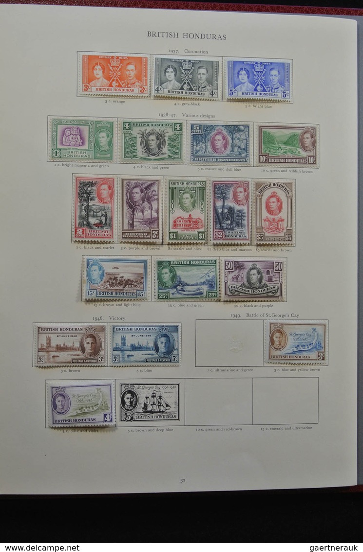 Britische Kolonien: 1937/1952: Extensive, MNH, mint hinged and used (partly stuck to paper) collecti