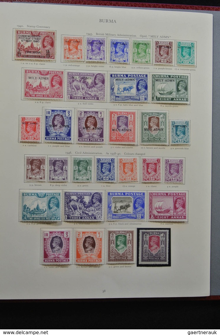 Britische Kolonien: 1937/1952: Extensive, MNH, mint hinged and used (partly stuck to paper) collecti