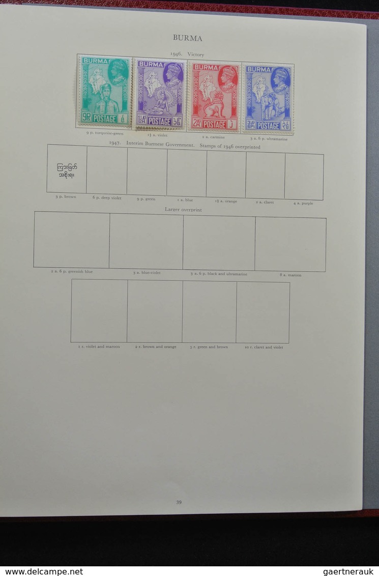 Britische Kolonien: 1937/1952: Extensive, MNH, mint hinged and used (partly stuck to paper) collecti