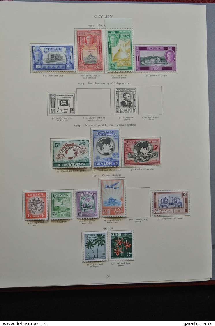 Britische Kolonien: 1937/1952: Extensive, MNH, mint hinged and used (partly stuck to paper) collecti