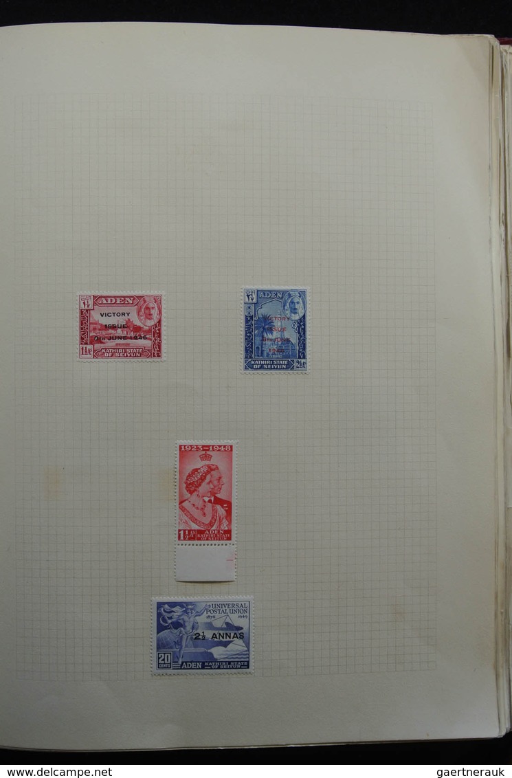 Britische Kolonien: 1937/1952: Extensive, MNH, mint hinged and used (partly stuck to paper) collecti