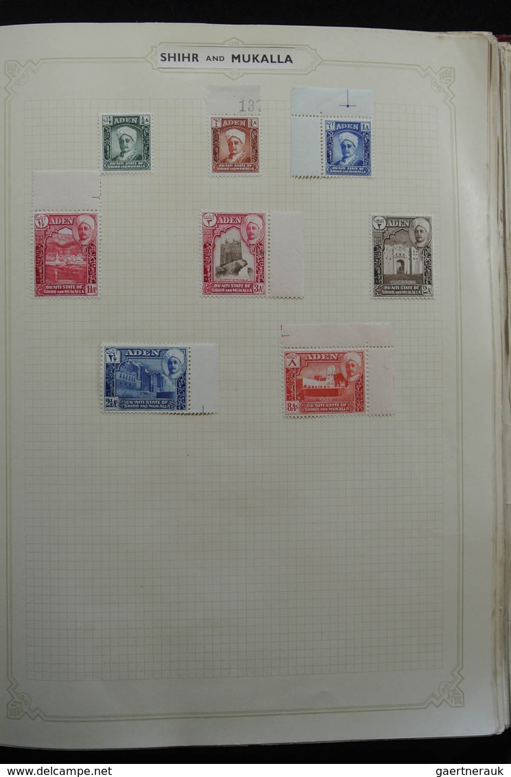 Britische Kolonien: 1937/1952: Extensive, MNH, mint hinged and used (partly stuck to paper) collecti