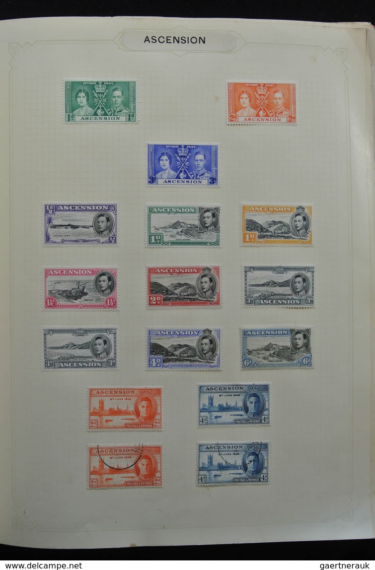 Britische Kolonien: 1937/1952: Extensive, MNH, mint hinged and used (partly stuck to paper) collecti