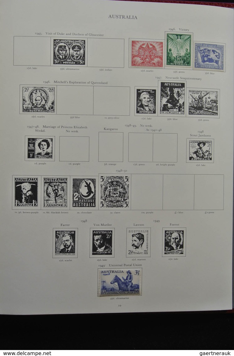 Britische Kolonien: 1937/1952: Extensive, MNH, mint hinged and used (partly stuck to paper) collecti