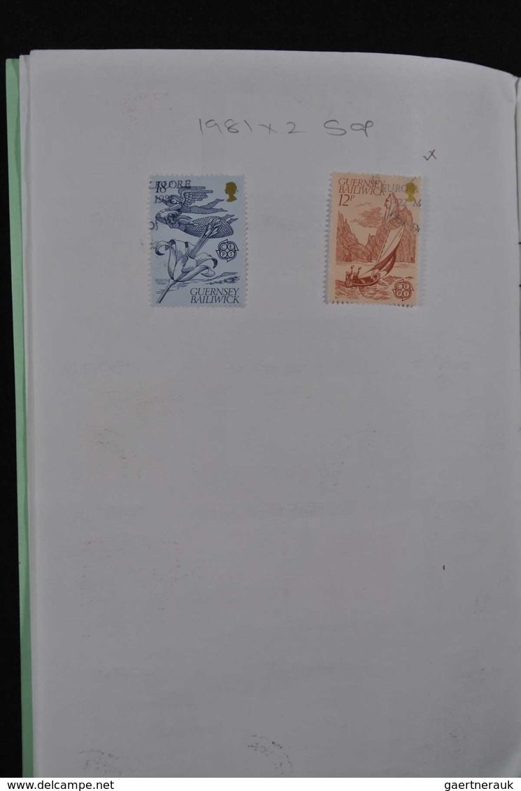 Britische Kolonien: Big box with approval booklets with MNH, mint hinged and used material of Britis