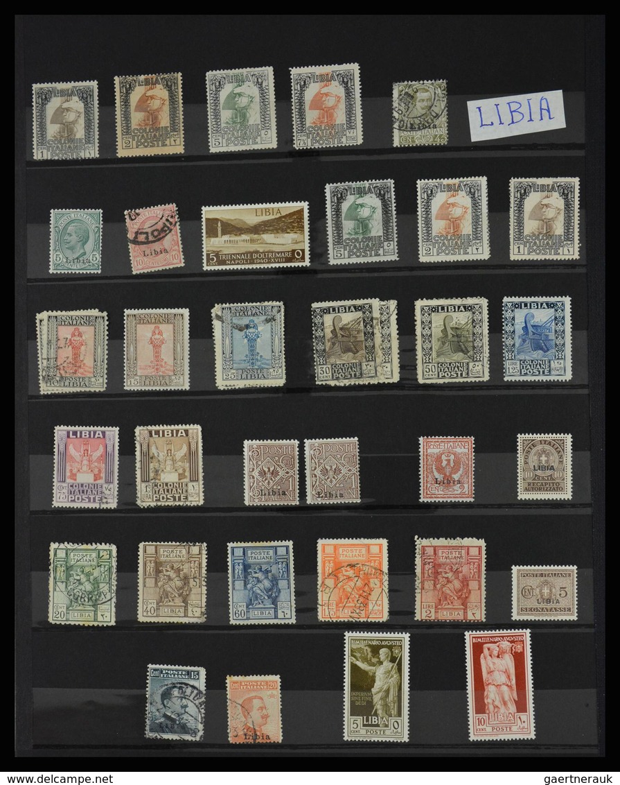 Italienische Kolonien: 1874-1950: Mint Hinged And Used, Messy Lot Italian Territories And Colonies 1 - Amtliche Ausgaben