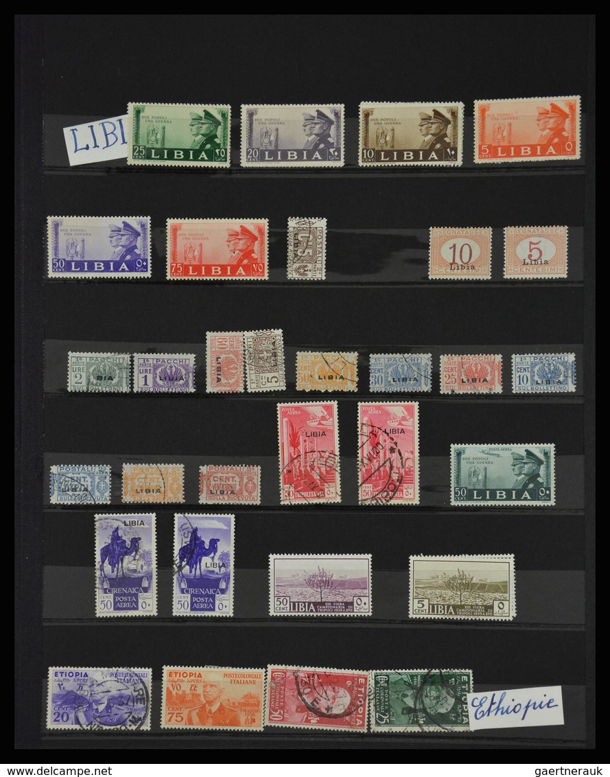 Italienische Kolonien: 1874-1950: Mint Hinged And Used, Messy Lot Italian Territories And Colonies 1 - Amtliche Ausgaben