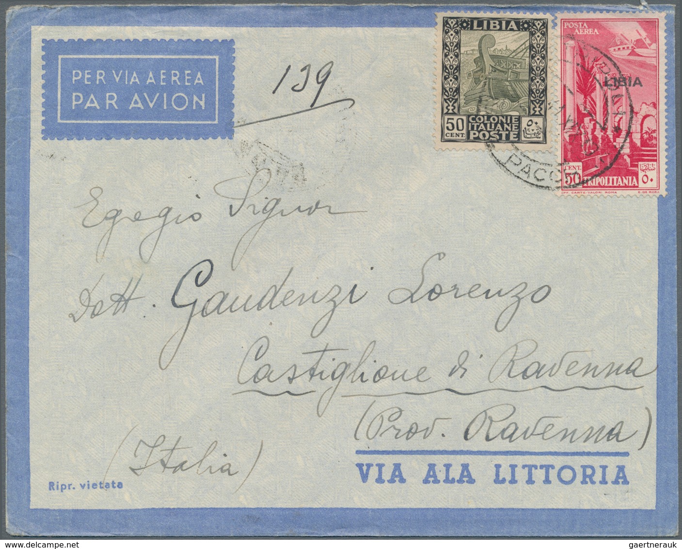 Italienische Kolonien: 1900/1940 (ca.), About 80 Letters And Cards Of The Italian Colonies With Airm - Amtliche Ausgaben