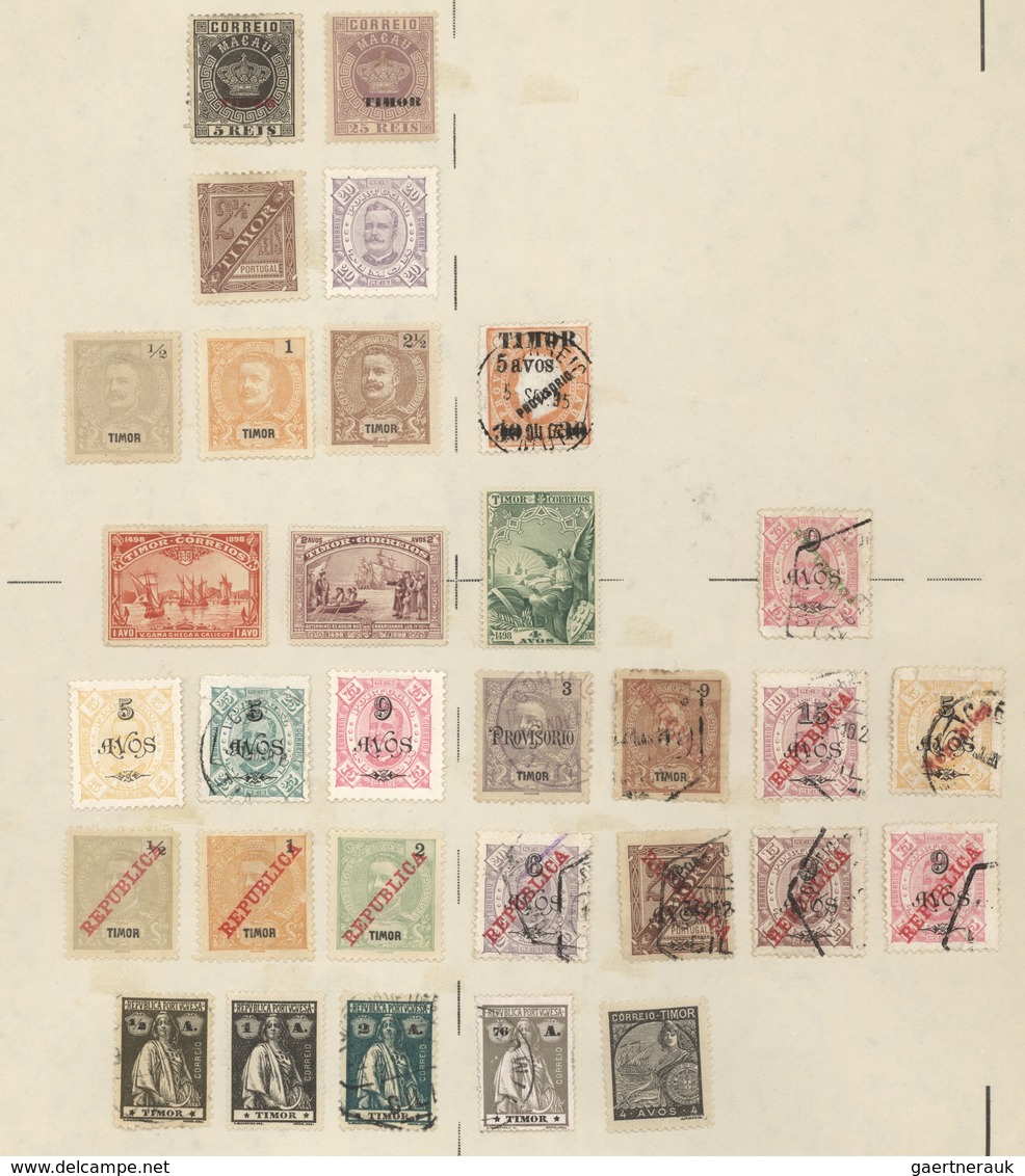 Portugiesische Kolonien: 1880/1940 (ca.), Mint And Used Collection On Abum Pages In A Binder, Compri - Sonstige & Ohne Zuordnung