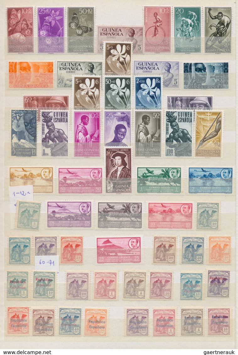 Spanische Kolonien: 1924/1970 (ca.), Mint Collection On Stockpages, Comprising Guinea, Sahara (incl. - Sammlungen