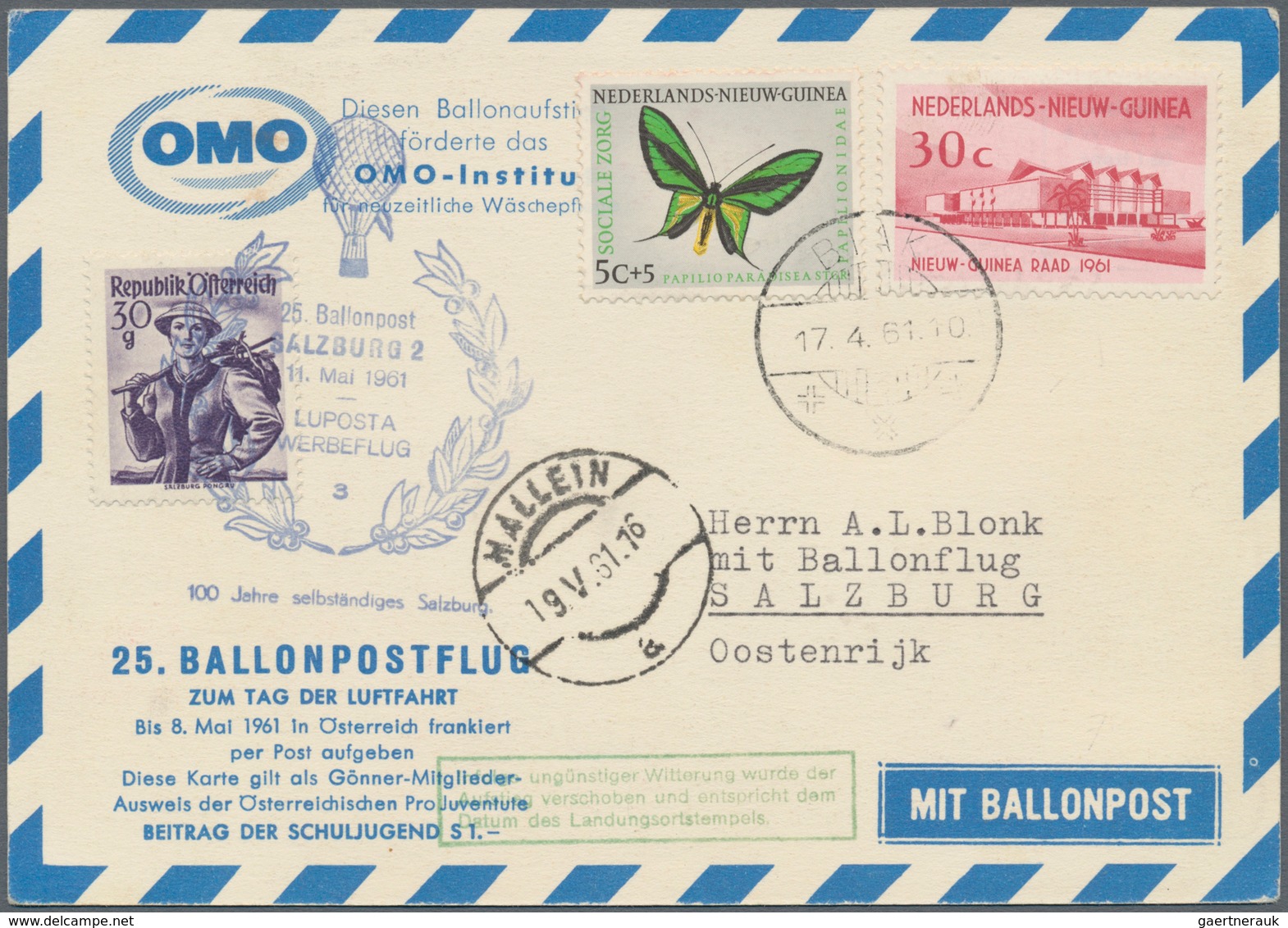 Ballonpost: 1870/2000, umfangreiche, in Jahrzehnten zusammengetragene Ballonpostsammlung mit über 25