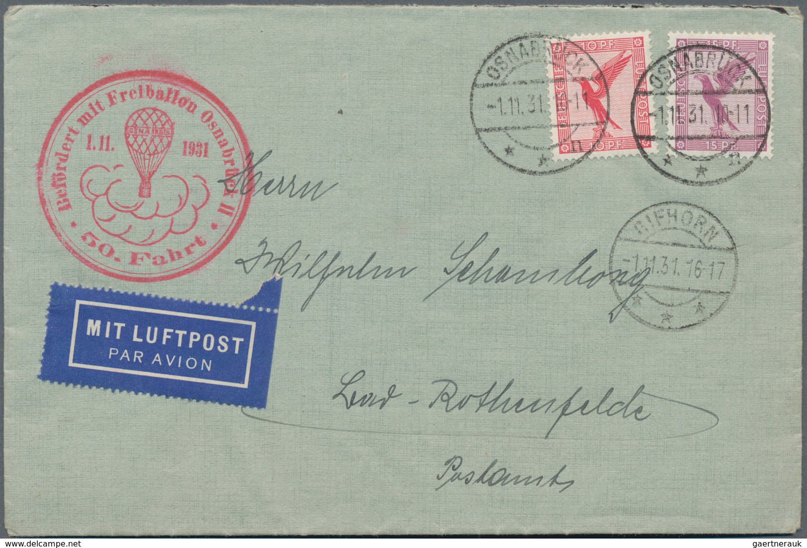 Ballonpost: 1900/1965 (ca.), Lot Of Approx. 131 Covers And Cards, Incl. Picture Postcards, Attractiv - Fesselballons
