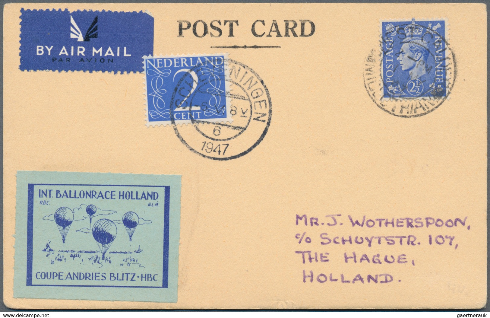 Ballonpost: 1900/1965 (ca.), Lot Of Approx. 131 Covers And Cards, Incl. Picture Postcards, Attractiv - Fesselballons