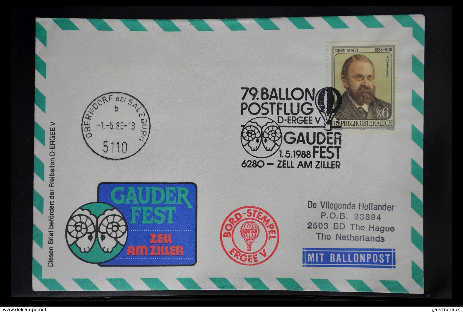 Ballonpost: 1927-2001: Nice Collection Of Over 650 Balloonpost Covers Of A.o. Netherlands, USA, Grea - Fesselballons