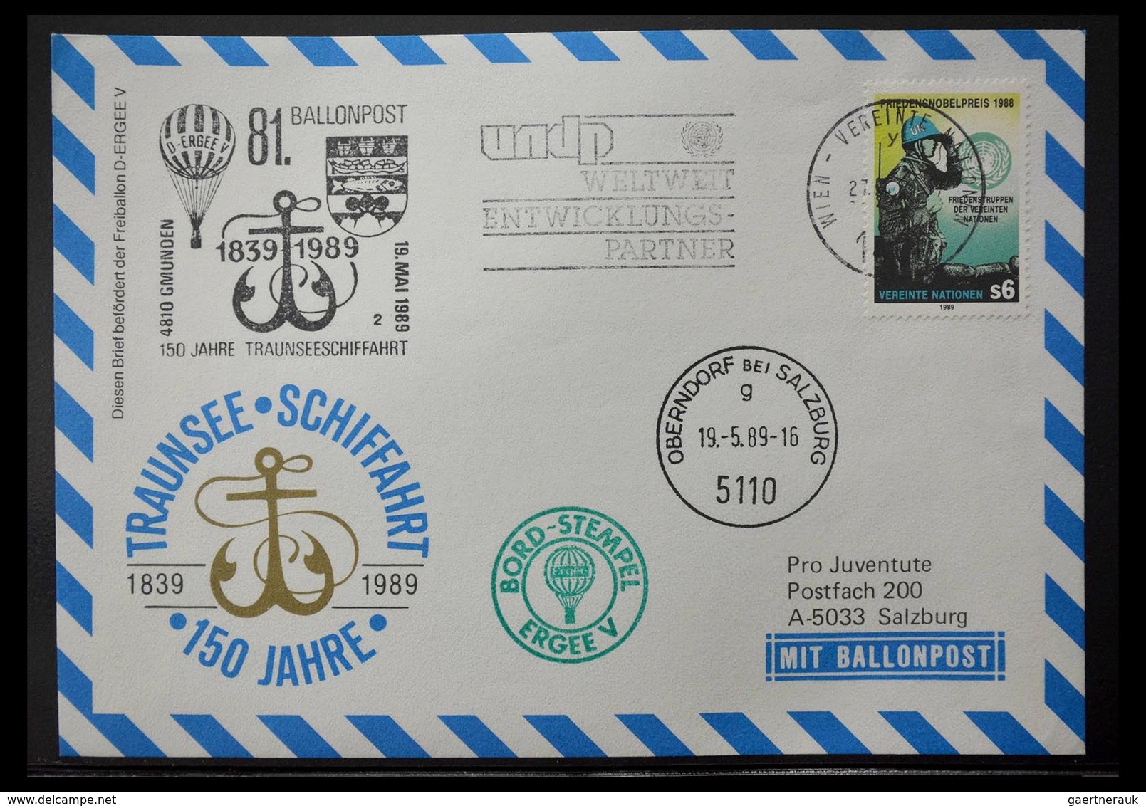 Ballonpost: 1927-2001: Nice collection of over 650 balloonpost covers of a.o. Netherlands, USA, Grea