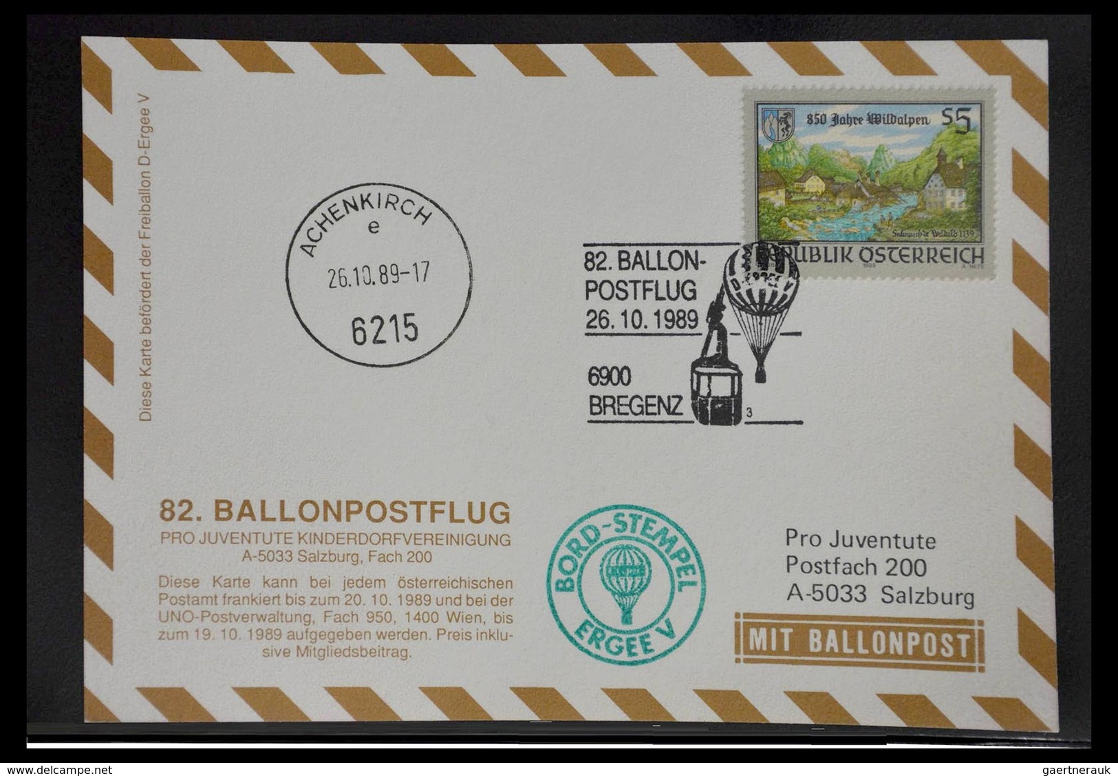 Ballonpost: 1927-2001: Nice collection of over 650 balloonpost covers of a.o. Netherlands, USA, Grea