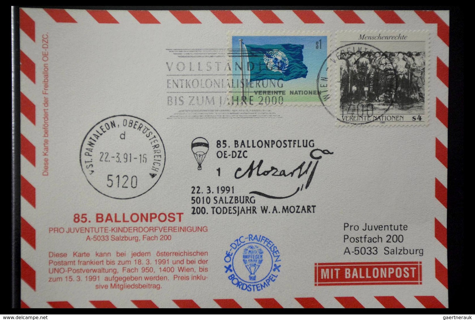 Ballonpost: 1927-2001: Nice collection of over 650 balloonpost covers of a.o. Netherlands, USA, Grea