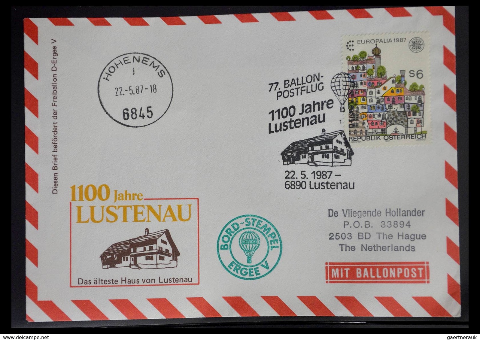 Ballonpost: 1927-2001: Nice collection of over 650 balloonpost covers of a.o. Netherlands, USA, Grea