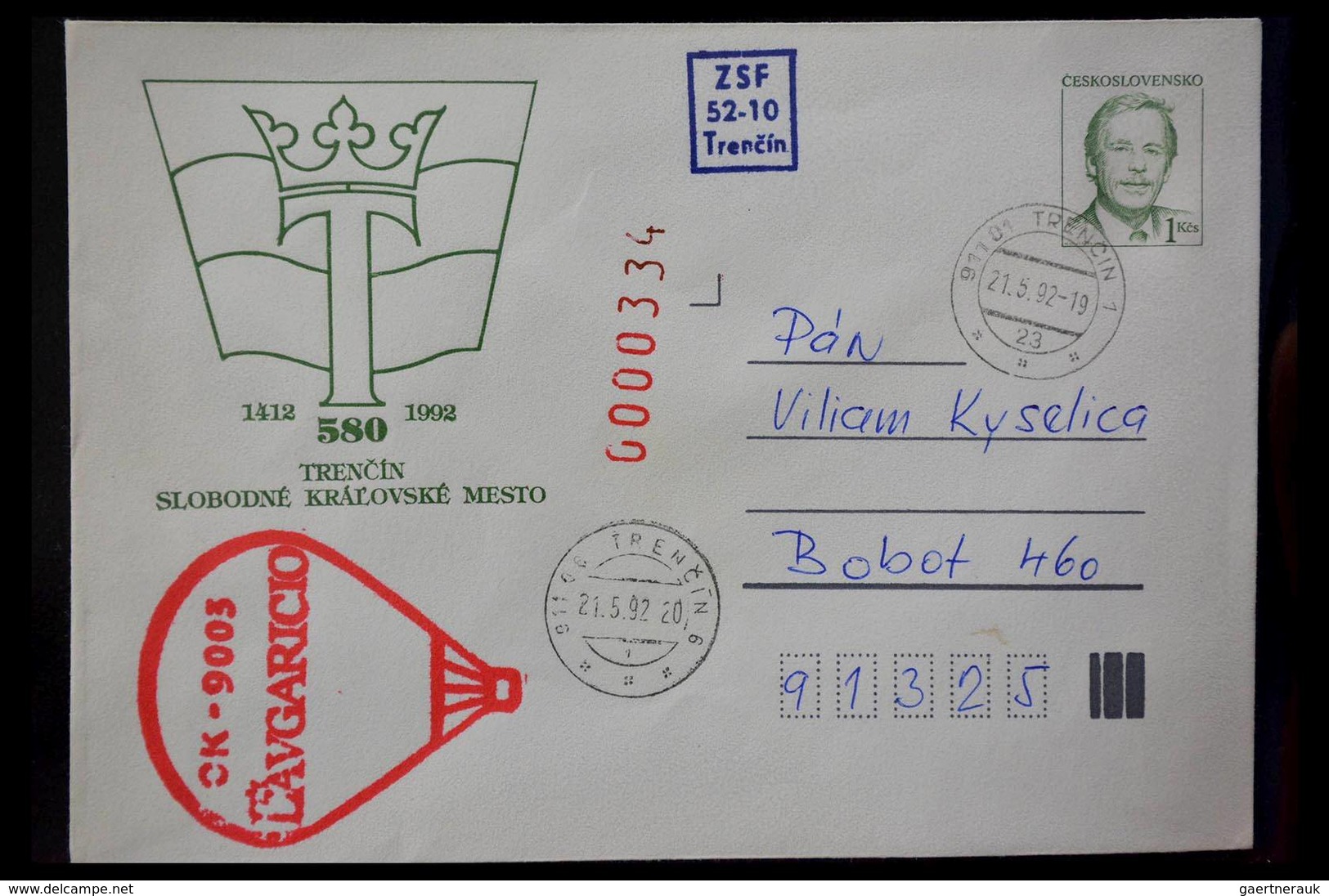 Ballonpost: 1927-2001: Nice collection of over 650 balloonpost covers of a.o. Netherlands, USA, Grea