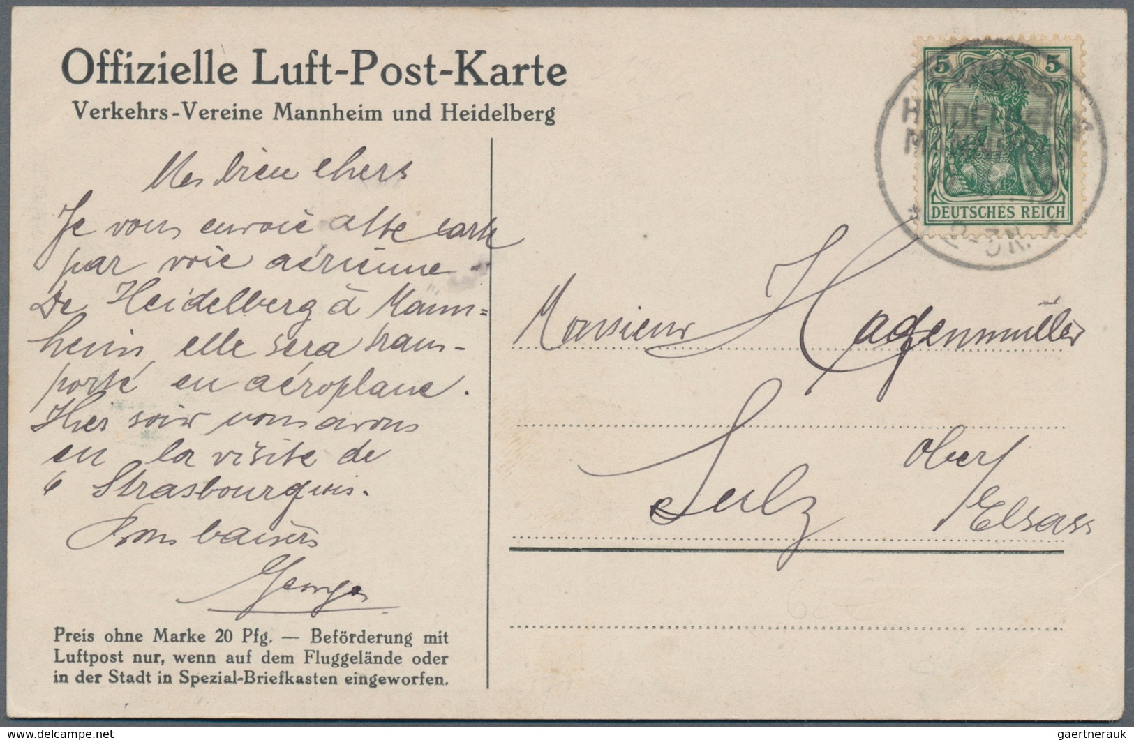 Flugpost Deutschland: 1912/1994, Partie Von 14 Briefen Und Karten, Meist Bis 50er Jahre, Dabei Dreim - Luft- Und Zeppelinpost