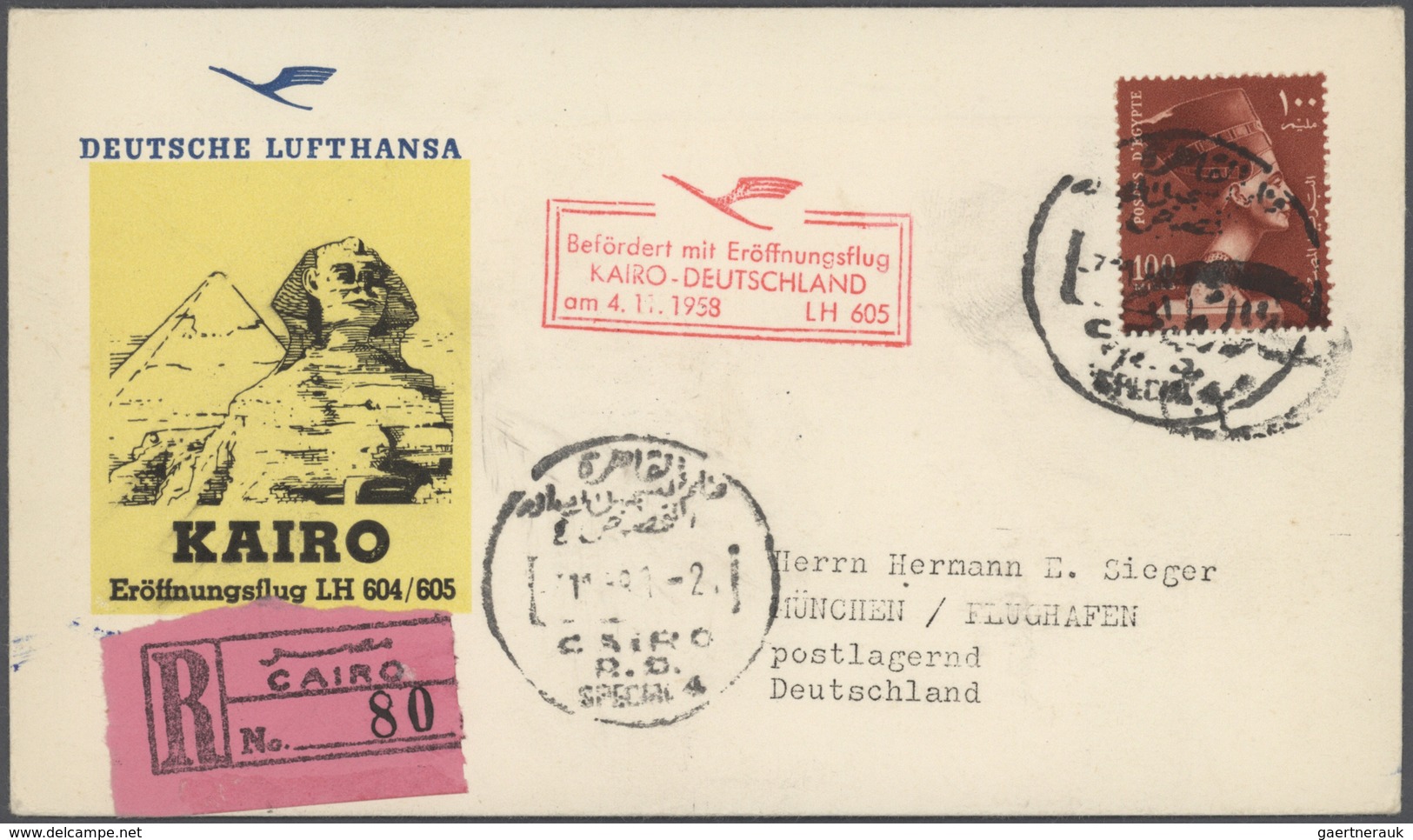 Flugpost Deutschland: 1955/1963, Lufthansa-Erstflüge, Sammlung Von Ca. 310 Augenscheinlich Nur Versc - Airmail & Zeppelin