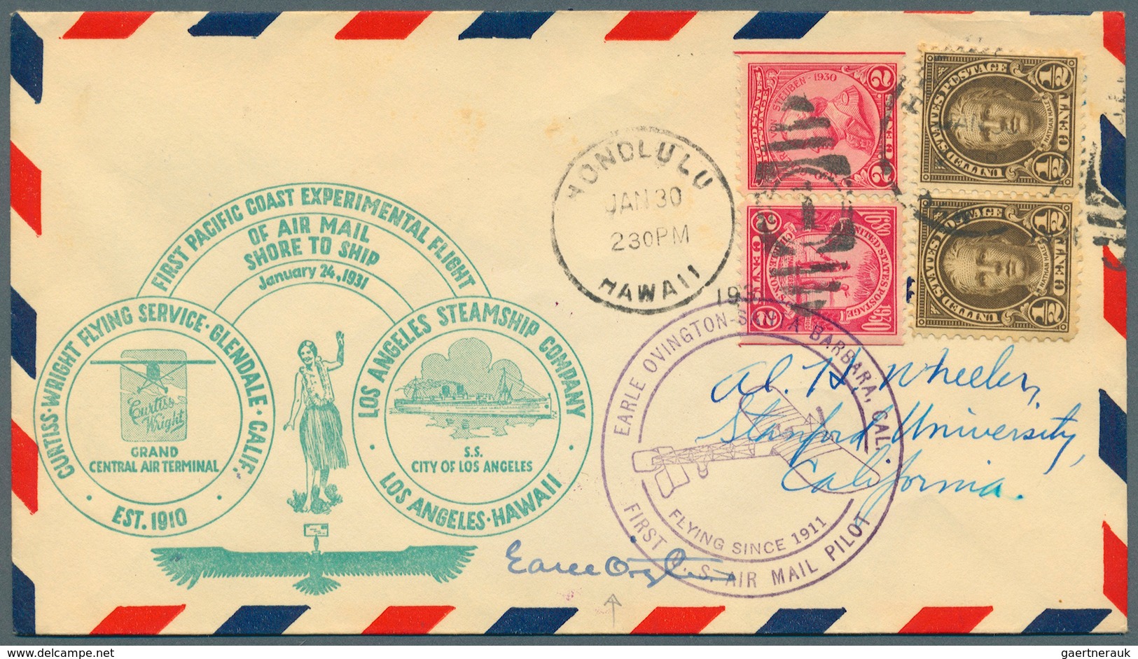 Flugpost Übersee: Ab 1923: 79 frühe Flugbelege, einige nach Afrika, viele dekorative Erstflugbelege,