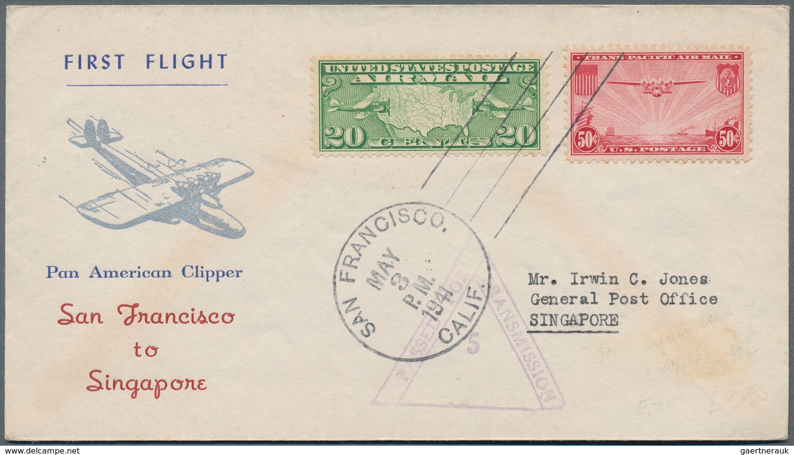 Flugpost Übersee: 1935 - 1940, airmail Transpacific Clipper, 98 covers from America, Philippines, Ho