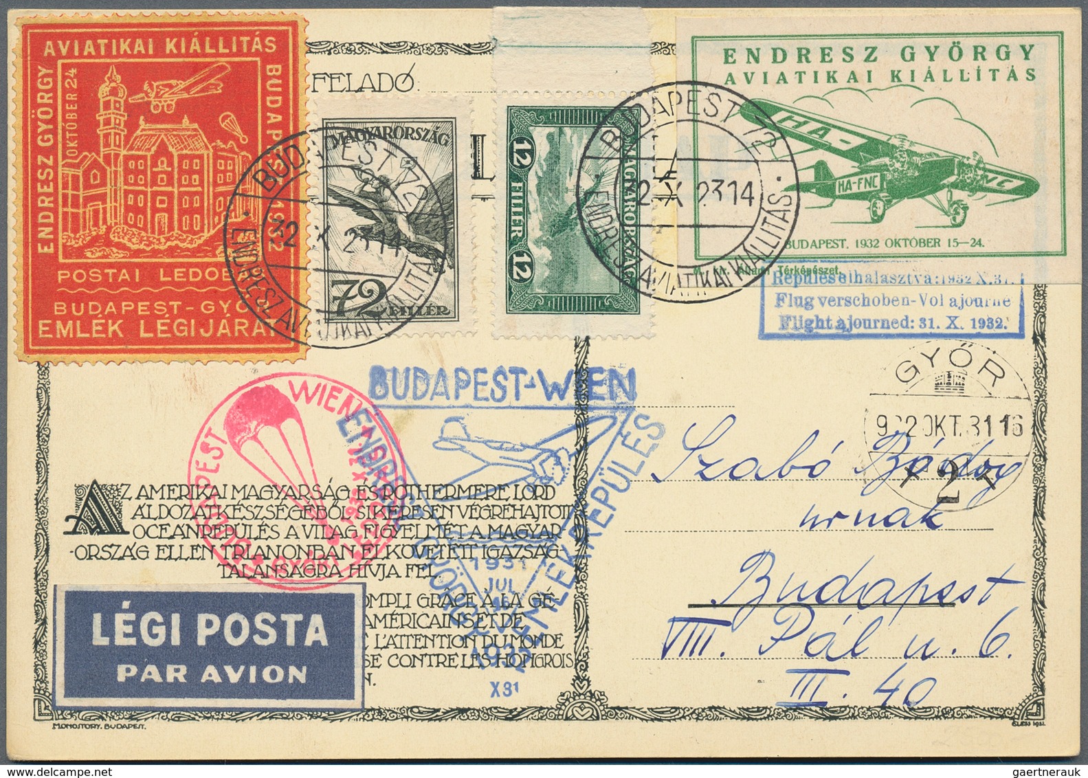 Flugpost Alle Welt: 1918/1954, Mainly Before 1945, Collection Of More Than 340 Airmail Cover/cards, - Sonstige & Ohne Zuordnung