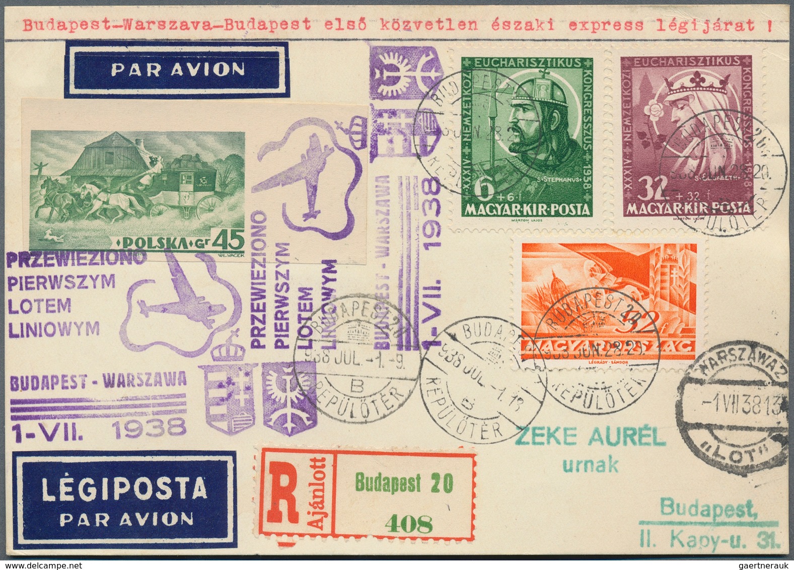 Flugpost Alle Welt: 1918/1954, mainly before 1945, collection of more than 340 airmail cover/cards,