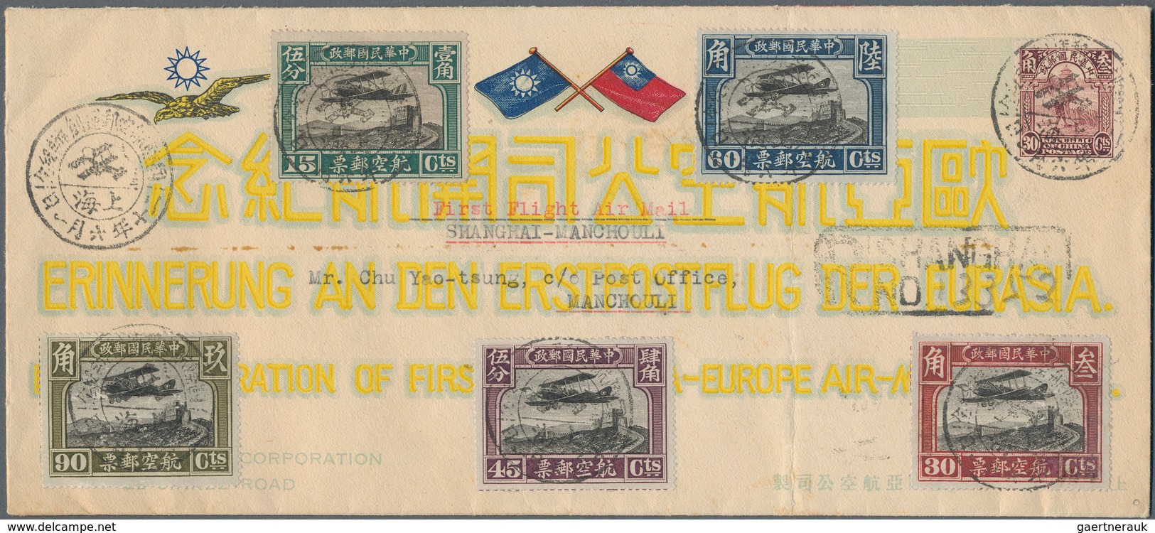 Flugpost Alle Welt: 1918/1954, mainly before 1945, collection of more than 340 airmail cover/cards,