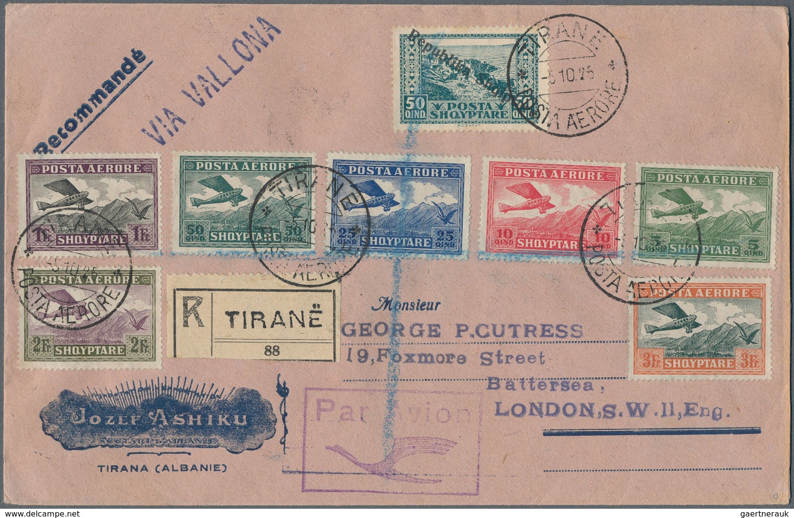 Flugpost Alle Welt: 1918/1954, mainly before 1945, collection of more than 340 airmail cover/cards,
